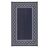 Outdoor Rug Modern Bordered Geometric Rug Waterproof Reversible Plastic Straw Rug for Patio Camping RV Balcony Backyard - 3 of 4