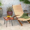 Costway Square End Table Accent Side Table Reclaimed Indonesia Teak Wood Plant Stand Patio Rustic - image 2 of 4