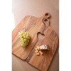 Rustic Wooden Cutting Boards with Heart 0.65" Tall – Set of 2 by Kalalou - 2 of 4