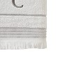 SKL Home By Saturday Knight Ltd Casual Monogram Bath Towel C - 28X54", White - 2 of 3