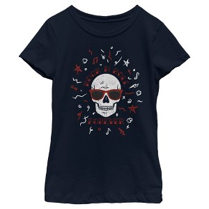 Girl's Lost Gods Rock N' Roll Forever Skull T-Shirt - 1 of 4