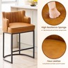 Hyleory Set of 2 Modern PU Leather Bar Stools – Stylish & Comfortable Seating - 4 of 4