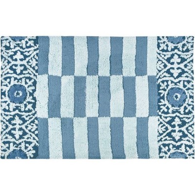 Simple Spaces Subway Tile with Medallion Indoor Rug Only – Bold, Stylish Pattern, Soft & Durable – Easy-Care Accent for Modern Interiors