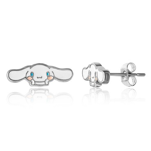 Sanrio Hello Kitty Silver Plated Enamel Cinnamoroll Stud Earrings - image 1 of 2