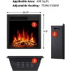 ZAFRO Electric Fireplace Mantel Wooden Surround Firebox, 36" White TV Stand with Freestanding ,  Adjustable Led Flame, 750W/1500w - 4 of 4