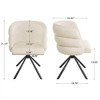 NicBex Swivel Office Chair with Metal Base,Modern Upholstered Computer Chair with Arms,Set of 2 Desk Chair for Adult,Student - 3 of 4