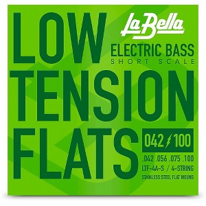 La Bella LTF-4A-S Low Tension Flexible Flats 4-String Set - Short-Scale - 1 of 1