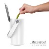 LunaLulinlk White 1 Gallon Multi-Purpose Plastic Countertop Kitchen Trash Can - 3 of 4