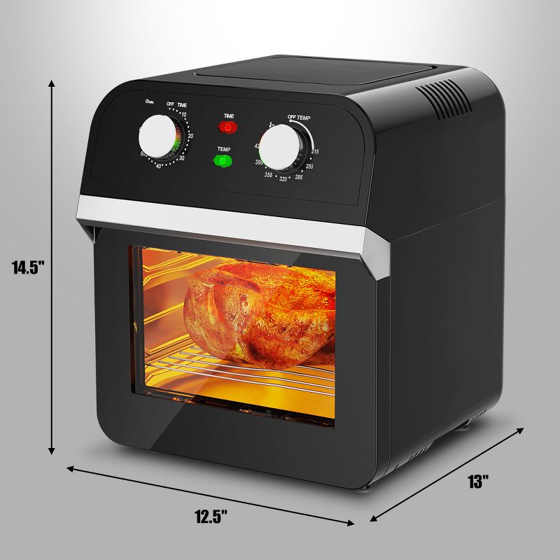 Costway 12.7QT Air Fryer Oven 1600W Rotisserie Dehydrator Convection Oven w/ Accessories, 3 of 11