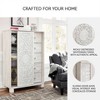 Paxberry Dressing Chest White Wash - Signature Design by Ashley: Boho-Chic 5-Drawer Storage, Carved Sliding Door - 4 of 4
