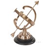 Brass Armillary on Wooden Base – 14.25" Tall – Rotating Antique Nautical Decor By Old Modern Handicrafts - 2 of 4