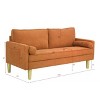 NicBex 64.96 Inch Linen Love Seat Sofa with 2 Armrests Pillows for Living Room,Bedroom,Office,Apartment - 3 of 4