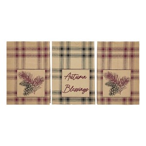 Connell Pinecone Plaid Tea Towel Set of 3 19x28 - 1 of 3