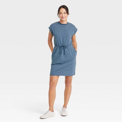 Women's Sleeveless Extended Shoulder A-Line Dress - A New Day™