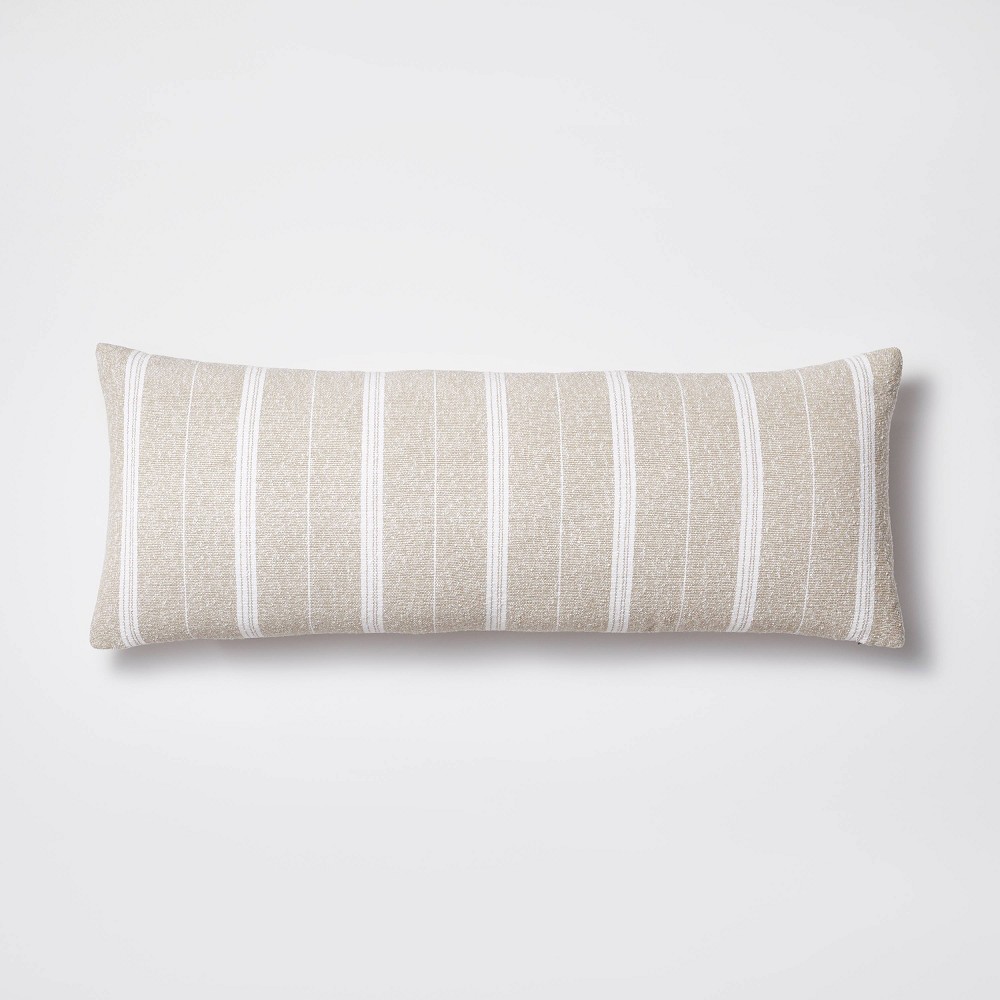 Threshold Designed W/Studio McGeeOversized Oblong Boucle Woven Stripe Decorative Throw Pillow