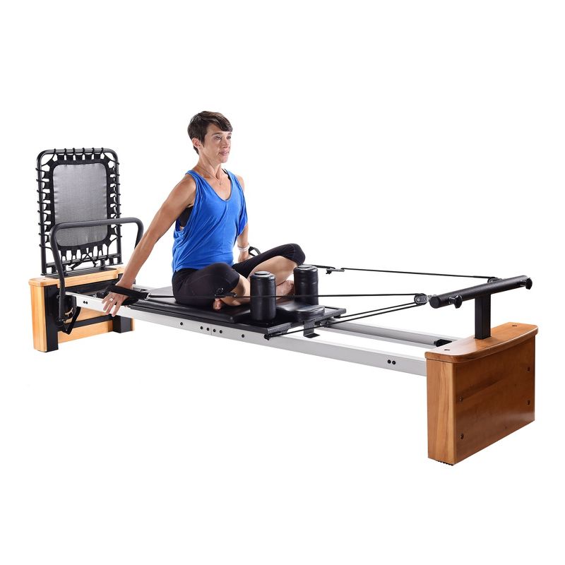 Stamina AeroPilates Pro XP557 Pilates Reformer Resistance Exercise System with Free Form Cardio Rebounder for Low Impact Home Workouts, 4 of 8