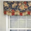 RLF Home 3" Rod Pocket High Quality Fabric Newbury Glory Valance for Windows 50" x 16" Marine - 4 of 4