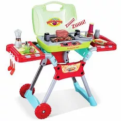 Ready! Set! Play! Link 29" Deluxe Kitchen BBQ Pretend Play Grill Set With Light And Sound