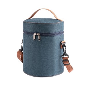 Unique Bargains Cylindrical Insulated Lunch Tote Bag 1 Pc - 1 of 4