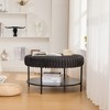 NicBex Upholstered Bench,Modern Ottoman with Metal Legs and Open Storage Shelf for Living Room,Entryway - 4 of 4