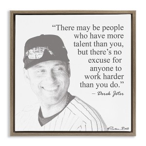 Stupell Industries Work Hard Derek Jeter Quote, 18" x 18" - 1 of 4