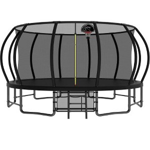 BestParts 16FT Outdoor Trampoline with Safety Net & Curved Poles – Heavy-Duty ASTM Approved Bouncer - 1 of 4