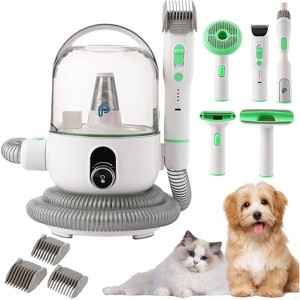 Garvee Dog Grooming Kit & Dog Grooming Vacuum, Pet Grooming Vacuum 11Kpa Suction Power, 2L Capacity, Quiet Operation, 5 Grooming Tools Green - 1 of 4