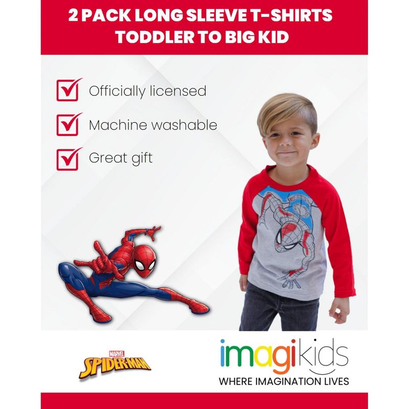 Marvel Spider-Man Avengers Miles Morales 2 Pack T-Shirts Little Kid to Big Kid, 3 of 8