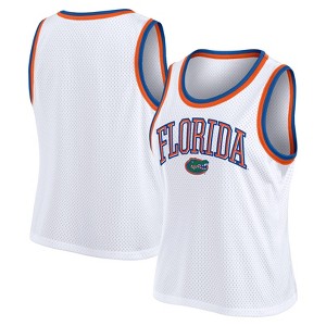 NCAA Florida Gators Women's White Mesh Tank Top - 1 of 3