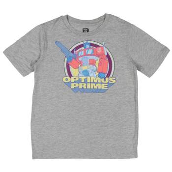 Boy's Optimus Prime Transformers Distressed Retro Circle T-Shirt