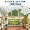 Acekool 6x10FT Aluminum Greenhouse - Polycarbonate Panels, Roof Vent & Sliding Door for Outdoor Gardening - 3 of 4