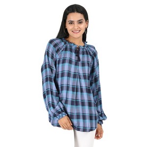 erika Women's Alyssa Pullover Drawstring Top | Fog Blue - 1 of 4