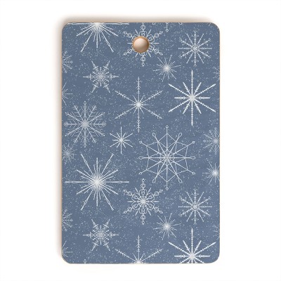 Jacqueline Maldonado Snowflakes Twilight Cutting Board Rectangle -Deny Designs