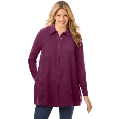 Woman Within Swing Flannel Tunic
