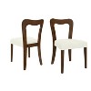 Grungis Polyester Kitchen Chair Set of 2,Upholstered Dining Chairs with Open-Back for Dining Room,Kitchen - 2 of 4