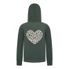 Everyday Kids Floral Heart Girls Zip Up Hoodie – Pastel Flower & Butterfly Graphic Sweatshirt - 4 of 4