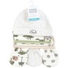 Hudson Baby Cotton Cap and Scratch Mitten Set, Going On Safari, 0-6 Months - 2 of 4
