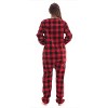 Just Love Womens One Piece Buffalo Plaid Adult Bodysuit Pajamas - 4 of 4
