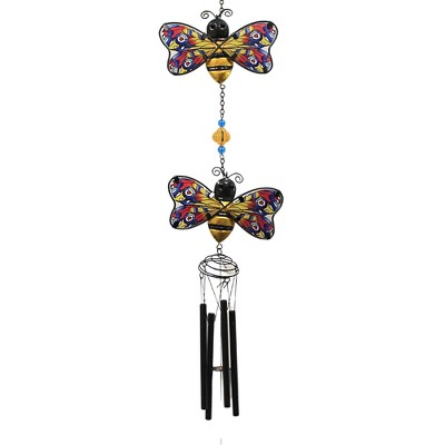 Home & Garden 42.0" Garden Friends Wind Chime Stain Glass Look Evergreen Enterprises Inc  -  Bells And Wind Chimes