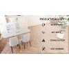 Vynxaria 5-Piece Expandable Dining Set-Rectangular MDF Table (U-Legs, 2-8 Seats) and 4 PU Cushioned Chairs, 10-15min Easy Assembly - 3 of 4