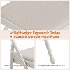 coucheta Metal Folding Chair with Non-Slip Foot Pads, Chair with Cotton Linen Seat and Metal Support - 4 of 4