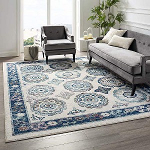 Modway Entourage Odile Distressed Floral Moroccan Trellis 8x10 Area Rug - 1 of 4