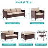Sonkuki 7 Pieces Outdoor Furniture Set with Side Table, Patio Chair with Washable Cushion - 3 of 4