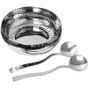 Sol Living Stainless Steel Salad Bowl Serve Pasta, Snacks, Fruit - 3 of 4