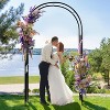 Garden Arch Arbor Trellis, Sturdy Metal Arbor with Steel Tubes, Outdoor Archway for Climbing Plants, Garden Arch for Wedding Decoration, Lawn, Party - 3 of 4