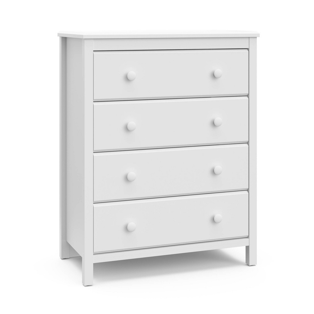 Photos - Dresser / Chests of Drawers Storkcraft Alpine 4 Drawer Dresser with Interlocking Drawers - White