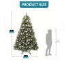 4.5ft/6ft/7.5ft/9ft Pre-Decorated Scotch Pine Christmas Tree Multicolor Lights & Pine Cones - 3 of 4