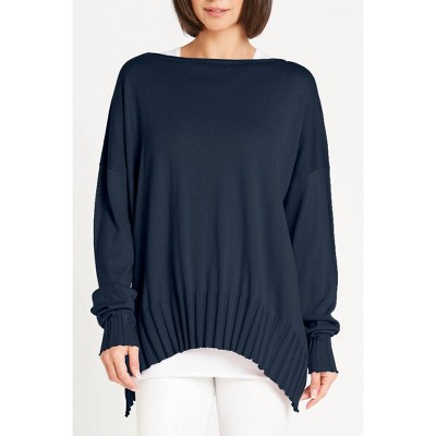 Women's Ribbed Boatneck Top - PLANET by Lauren G.
