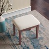 YONWAY Makeup Vanity Table and Stool Set with Adjustable Mirror and Three Storage Drawers for Bedroom,Ideal for Jewelry and Cosmetics Storage - 4 of 4