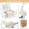 Velvet Remote Power Lift Recliner Chair with Cup Holders,Extended Footrest and Side Pocket for Elderly-Baofuwish - 4 of 4